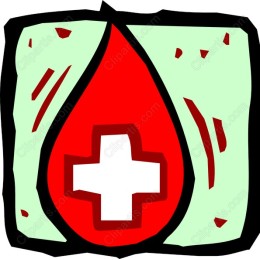 Vibrant Blood Drop with Medical Cross