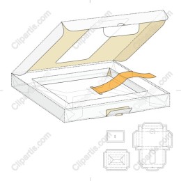 Elegant Box Template with Ribbon Accent