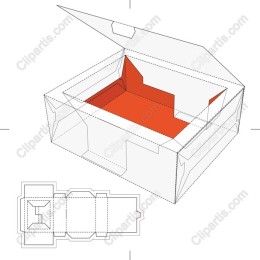 Modern Packaging Box with Orange Interior