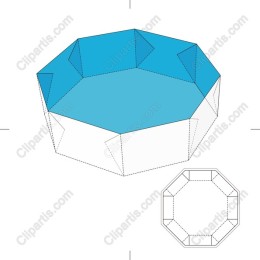Geometric Blue Octagonal