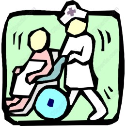 Caring Nurse with Patient in Wheelchair