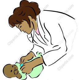 Nurturing Caregiver with Baby