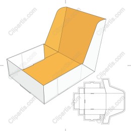 Stylish Orange Lid Box Template