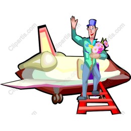 Cheerful Space Shuttle Adventurer