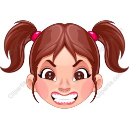 Youthful Emoji Girl Face