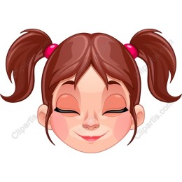 Playful Girl with Pigtails