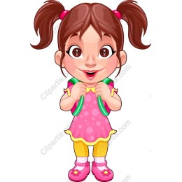 Joyful Girl with Backpack