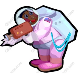 Vibrant Cheerful Astronaut