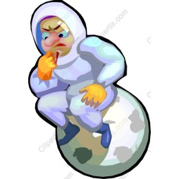 Quirky Astronaut on Moon