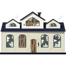 Spooky Dilapidated House
