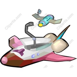 Futuristic Spaceship and Satellite