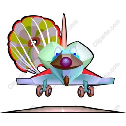 Colorful Airplane with Parachute