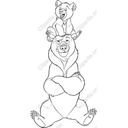 Playful Bear and Cub
