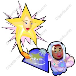Whimsical Astronaut and Star