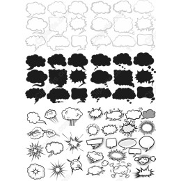 Comic Style Speech Bubbles & Effects Bundle
