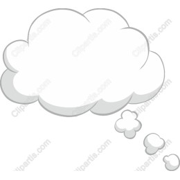 Whimsical Cloud Thought Bubble /