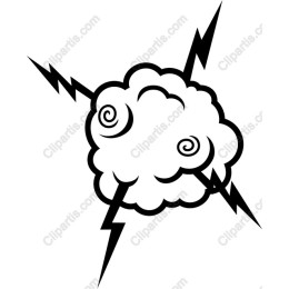 Dynamic Thundercloud with Lightning Bolts