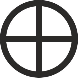 Minimalist Circle with Cross