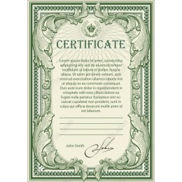 Elegant Vintage Certificate