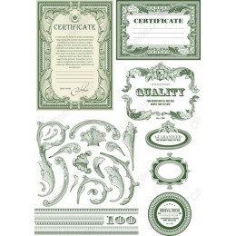 Vintage Certificate and Decorative Clipart Bundle