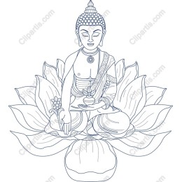 Serene Buddha and Lotus work