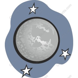 Celestial Moon and Stars