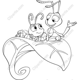 Charming Ants on a Leaf