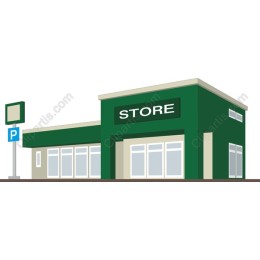 Modern Green Storefront