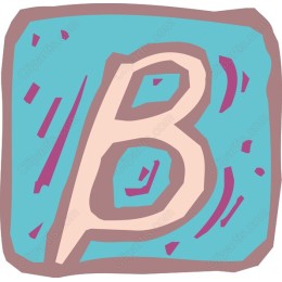 Vibrant B Letter