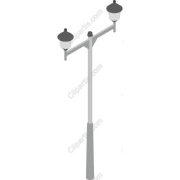Modern Double-Headed Street Lamp