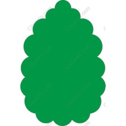 Vibrant Green Scalloped
