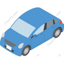 Blue Compact Car