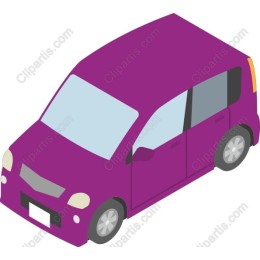 Purple Compact Car