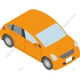 Vibrant Orange Car