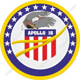 Apollo 16 Emblem - Eagle and Shield
