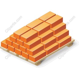 Stacked Orange Bricks