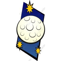 Whimsical Moon and Stars