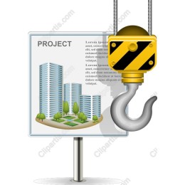 Construction Project with Crane Hook