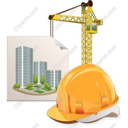 Construction Crane and Hard Hat