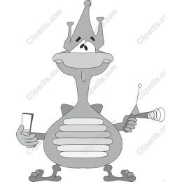 Playful Alien Cartoon Character
