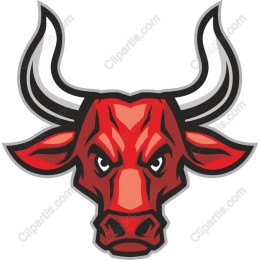 Fierce Red Bull Head