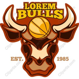 Lorem Bulls Basketball Logo