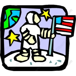 Lunar Adventure: Astronaut Flag