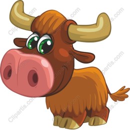 Whimsical Cartoon Cow