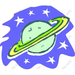 Whimsical Planet with Rings