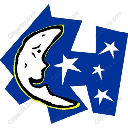 Crescent Moon and Stars