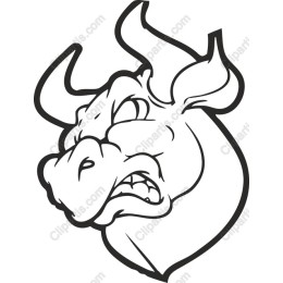 Fierce Bull Head