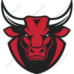 Fierce Red Bull Head