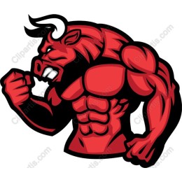 Fierce Red Bull Mascot