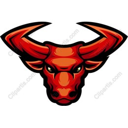 Fierce Red Bull Head